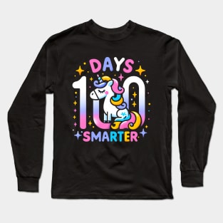 100 days smarter, whimsical unicorn, unicorn Long Sleeve T-Shirt